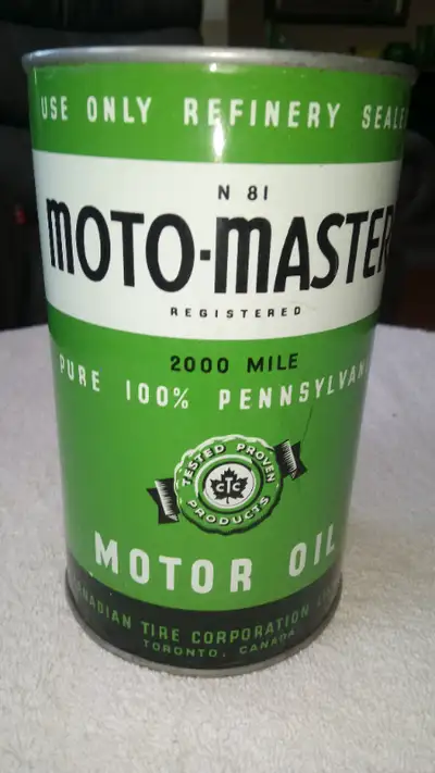 VINTAGE MOTOMASTER OIL CAN, UNOPENED, View more