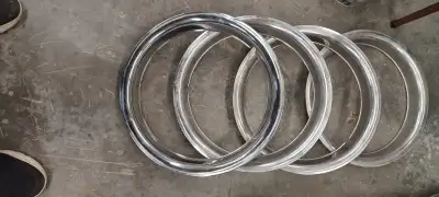 14" & 15" wheel trim rings. I have 2 sets of 15 " trim rings in excellent condition . 1 set is 1 1/2...