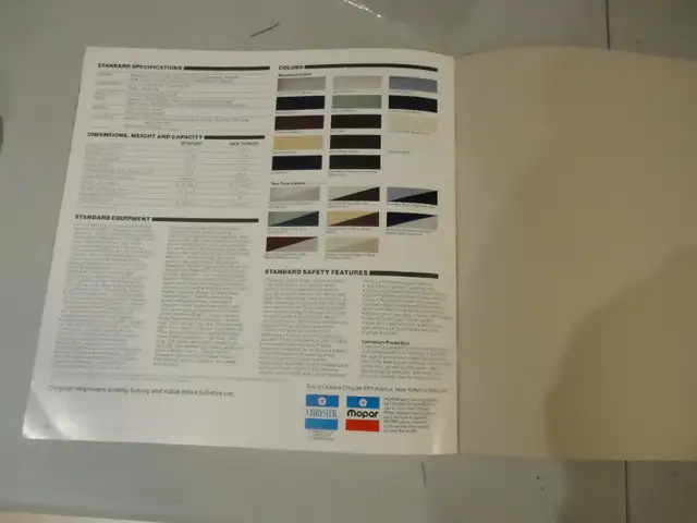 1980 Chrysler Brochure. New. Can Mail in Canada in Arts & Collectibles in Barrie - Image 8