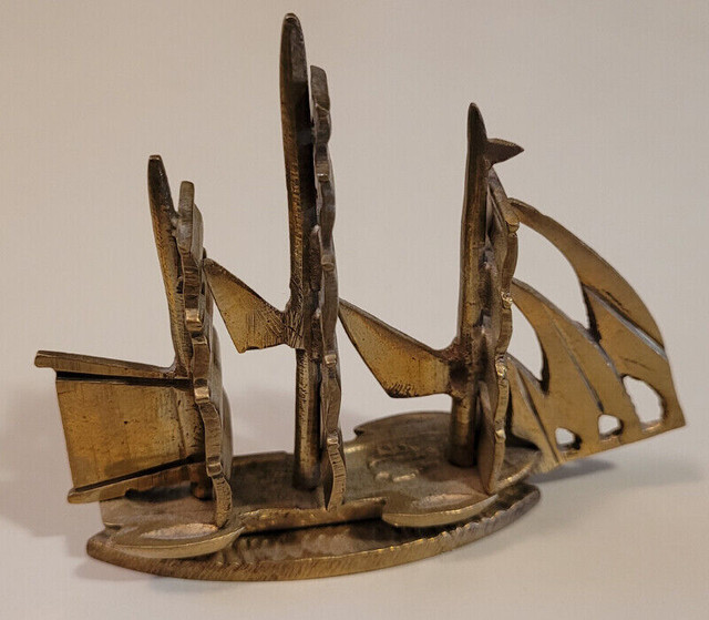 Vintage Rare Solid Brass Handmade Sail Boat in Arts & Collectibles in Oshawa / Durham Region