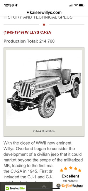 1946 Jeep CJ Civilian