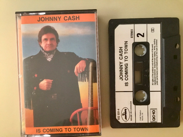 4 Vtg Johnny Cash Audio Cassette Johnny Cash Is Coming to Town in CDs, DVDs & Blu-ray in Ottawa - Image 2
