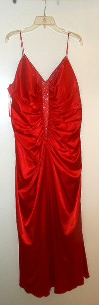 Women Red Sparkle Dress Size 16 or B&W Business, Leather Pants