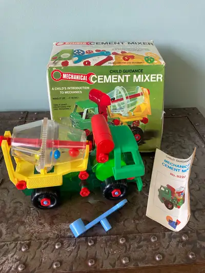 Rare 1960's Child Guidance Mechanical Cement Mixer Toy Truck, View more