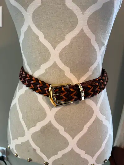 Womens Braided belt leather and synthetic NEW, View more