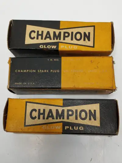 Lot of 3 Vintage NOS Champion AG-28 Spark Plugs, View more