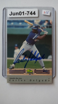 1992 CLASSIC BEST CARLOS DELGADO #BC6 AUTO RC BLUE JAYS