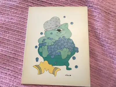 Vintage 'Bathroom Print' by Roxane, View more