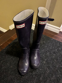 Purple hunter tall rain boots 