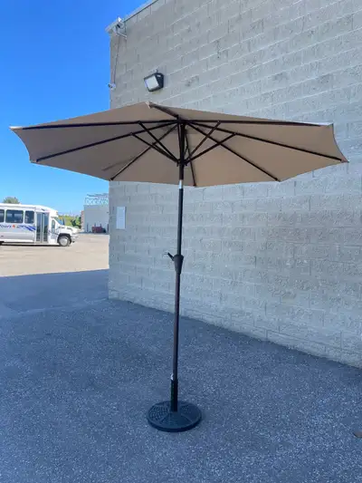 9ft Round Patio Umbrella, Beige . ***BASE ARE NOT INCLUDED.*, View more