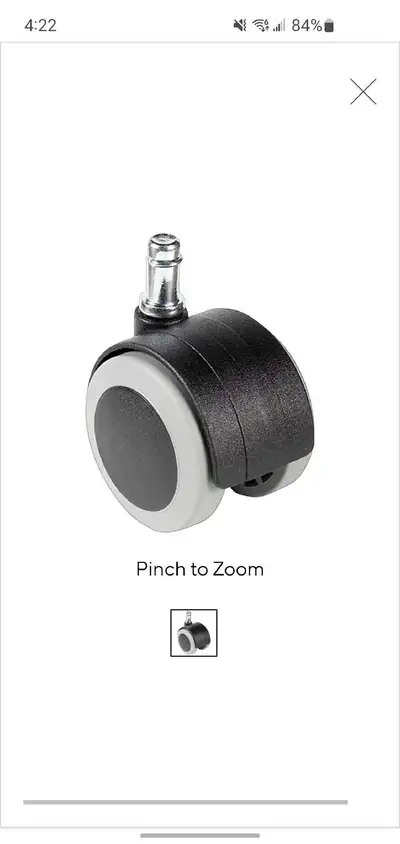 Staples 2-1/2" Universal Hard-Floor Casters, Black, 5 Pack, View more
