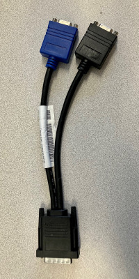Dell DVI M1-DA to 2x VGA Video Splitter Cable Model 05E911