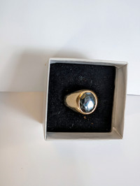 Men's 10K Gold Ring with Onyx~Size 8.5