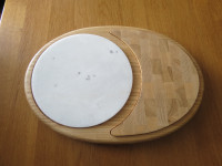 Beautiful extra large Legnoart wood and marble cheese board