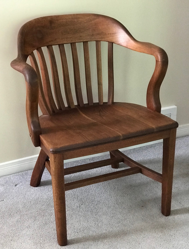Antique walnut “banker’s chair” in Chairs & Recliners in Kingston