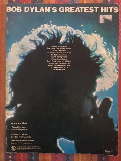 Bob Dylan's Greatest Hits Sheet Music 12 Songs Vocals Guitar &, View more