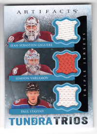 2013-14 Artifacts AVALANCHES Giguere/Varlamov/Paul Stastny