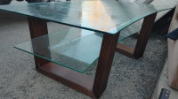 2x table de salon en verre Qualité 