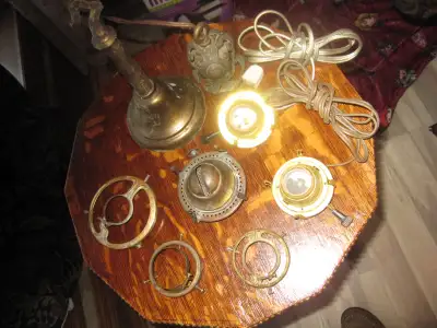ANTIQUE VINTAGE OIL LAMP & ELECTRIC LAMP PARTS, View more