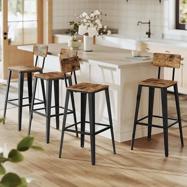 29.1 Inches Tall Bar stool chair with Back, Counter Bar Chairs  in Chairs & Recliners in Markham / York Region - Image 3
