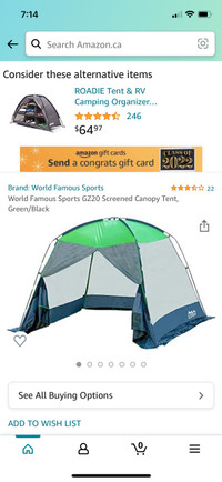 Pop up screen tent