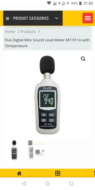 Flus decibel meter MT- 911A, View more