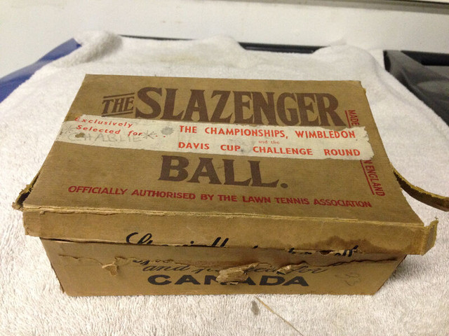 ANTIQUE  SLAZENGER LAWN TENNIS BALL BOX + 2 OTHERS in Arts & Collectibles in Mississauga / Peel Region - Image 3