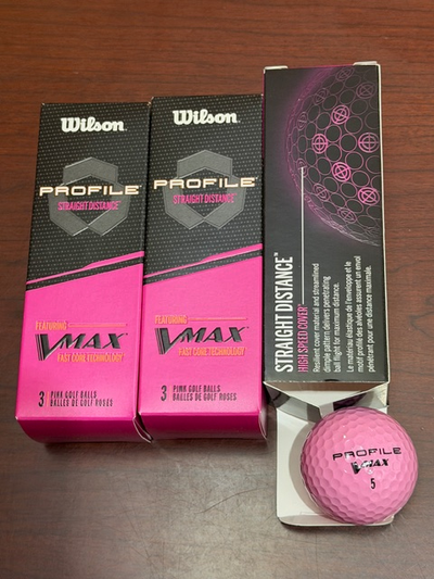 Wilson Profile VMax Golf Balls - Pink - 3 Balls/Sleeve -$4 each, View more