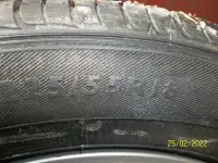 225 55 18 tires on 5 like new aluminum rims 5x114.3 bolt pattern