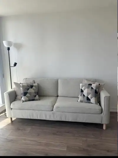 IKEA 3 seater sofa in light beige, View more