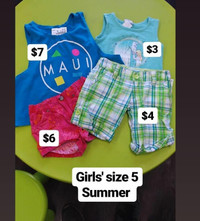 Girls' summer clothes size 6