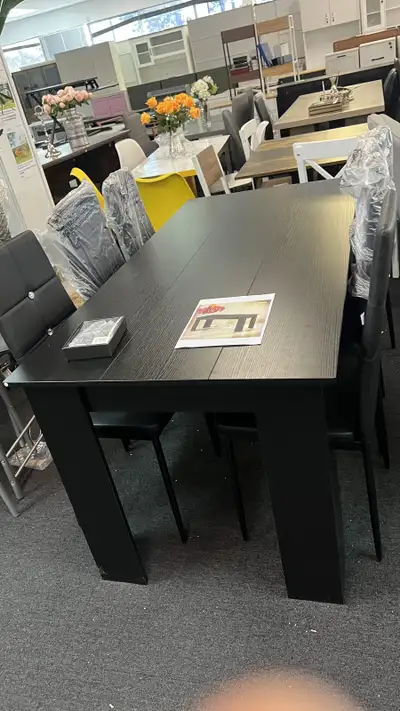 63" Kitchen Table for 4-6 People, Dining Table with Wood Effect , View more