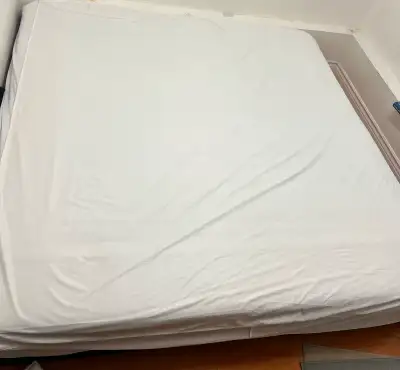 FREE King Size IKEA Mattress with Protector + 2 Spring Boxes, View more