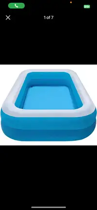 Inflatable Swimming Pool – 120" x 72" x 18" Sturdy and Safe for 