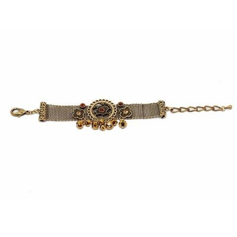 NEW - Golden Floral Tribal Stainless Steel Strap Bracelet in Jewellery & Watches in City of Toronto - Image 2