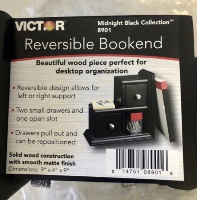 Reversible Wood Bookend (new in box) in Bookcases & Shelving Units in City of Toronto - Image 4