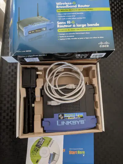 Linksys WRT54G wifi router, View more