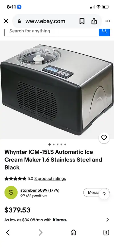 Whynter ICM-15LS Ice Cream Maker, View more