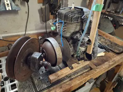 Engine Type 247. Engine and both sides of the clutch move freely. Lots of compression. All bolts for...