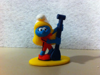 SOLD-Smurfs- 2022 McD Happy Meal Smurfette with Stand Up Paddle