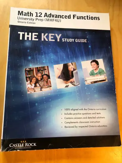 This is a Math 12 Advanced Functions University Prep (MHF4U) Ontario Edition, The Key Study Guide, p...