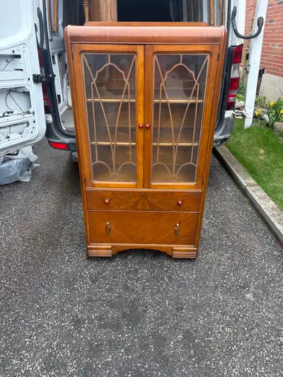 Free delivery antique Vintage Wooden Display Cabinet, View more