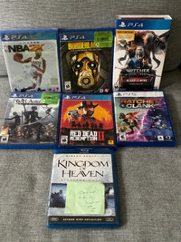 PlayStation 4 and five lot good condition condition PS five game