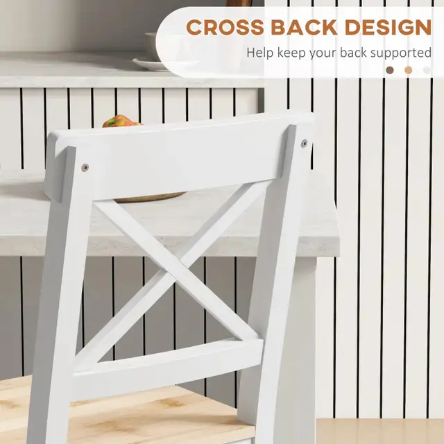Counter Height Stool, Farmhouse Bar Stool with Back, Solid Wood in Chairs & Recliners in Markham / York Region - Image 4