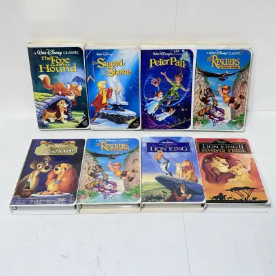 Disney VHS Video Cassette movie bundle lot of 8 movies, View more