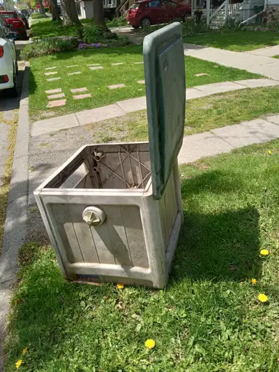 FREE- see pic. no damage but a little dirty - use for outdoor storage