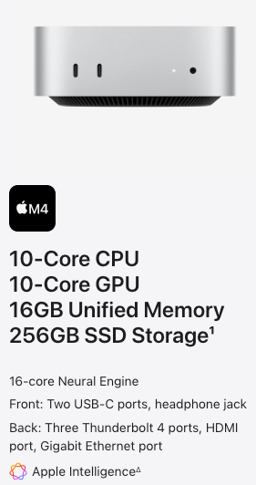 Mac Mini M4, View more