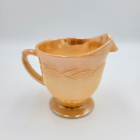 Vintage Fire King Oven Proof Peach Luster Creamer Dish Collectab