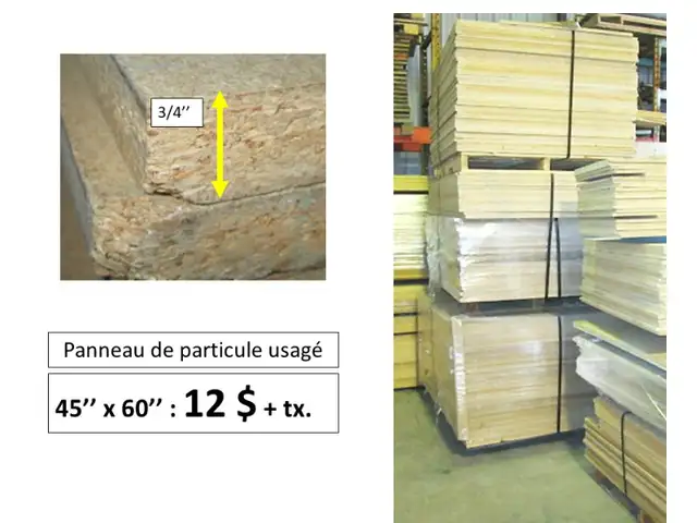 panneau de particule 3/4''épais x 33'' x 60'' et autres in Other in Thetford Mines - Image 3