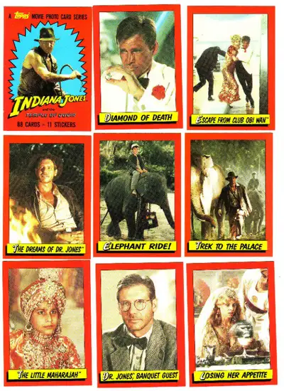 1984 INDIANA JONES TEMPLE OF DOOM 88 CARDS 11 STICKERS SET, View more